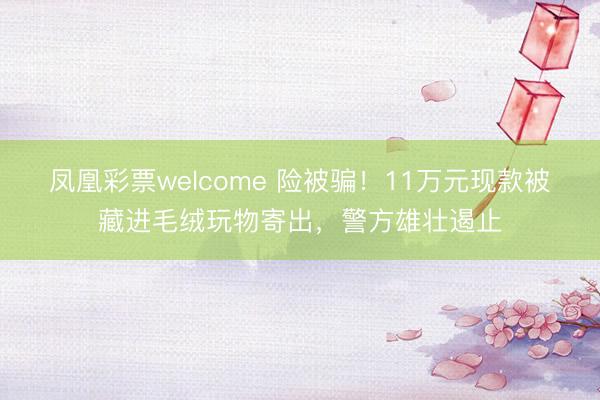凤凰彩票welcome 险被骗！11万元现款被藏进毛绒玩物寄出，警方雄壮遏止
